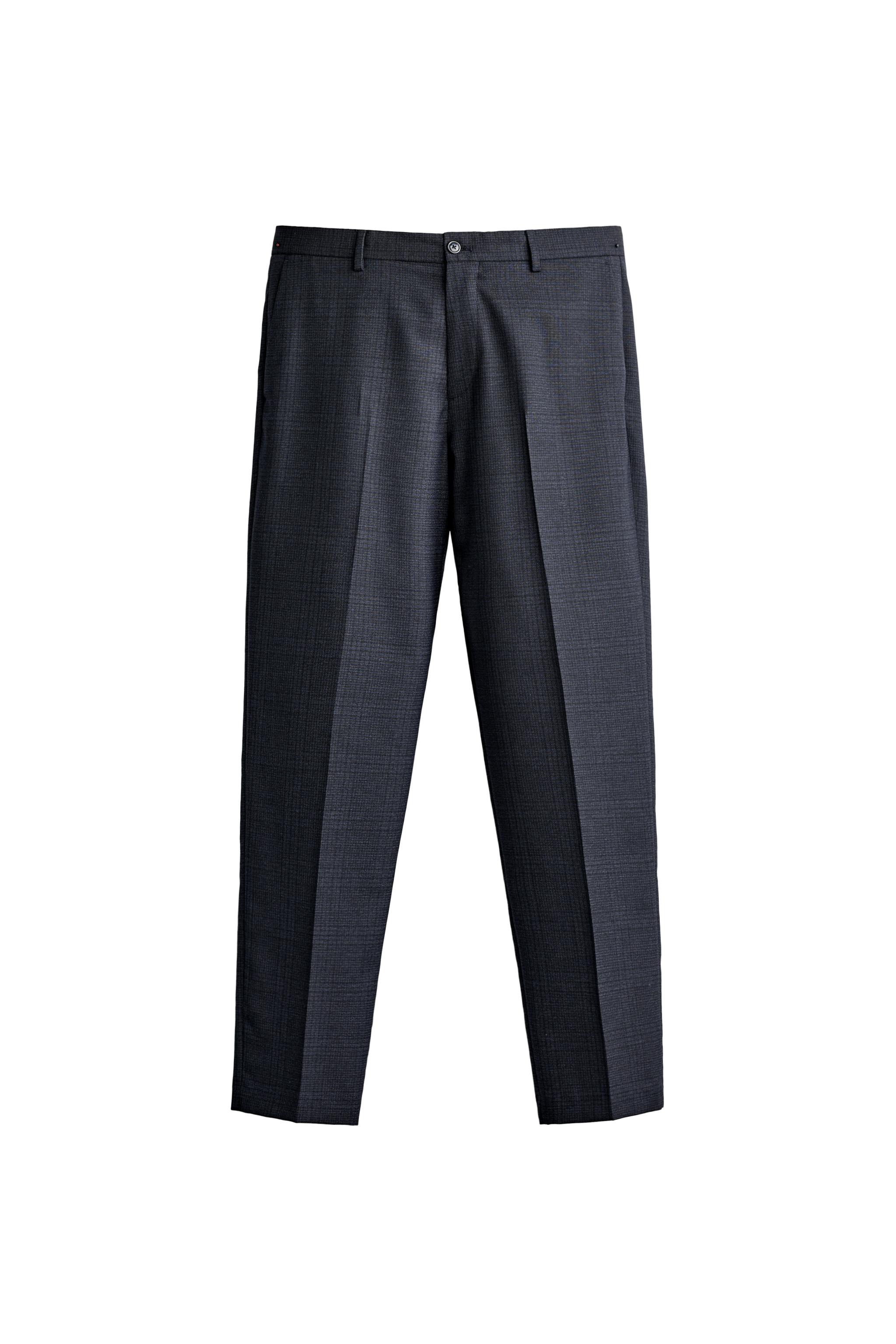 CHECKED REGULAR FIT SUIT TROUSERS
